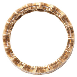 Vintage Mario Buccellati 18K Two-Tone Gold Diamond Band Ring Italy Size 7.25