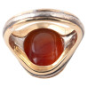 Blackened Silver & Gold Carnelian Ring depicting Julius Caesar 18th century