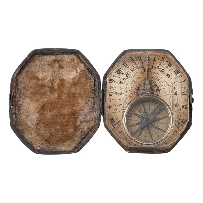 A Thomas Haye Brass Butterfield-Type Sundial French Early 18th century