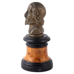 Antique Cardinal Richelieu Bronze Bust Sculpture