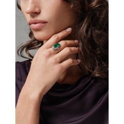 Art Deco 3.3ct Colombian Emerald And Diamond Ring Circa 1930