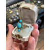 Art Nouveau Yellow Gold and Turquoise Ring