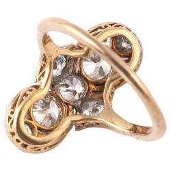 Art Déco Ring With Old European Cut Diamonds Circa 1920's