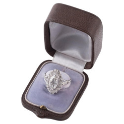 Art Deco Old Marquise Cut Diamond 1.5ct Ring Circa 1920