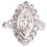 Art Deco Old Marquise Cut Diamond 1.5ct Ring Circa 1920