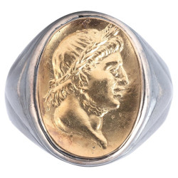 Blackened Silver Gold Roman...