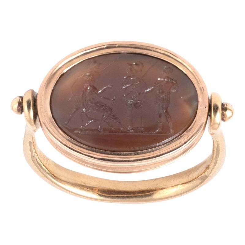 Agate Intaglio of Mucius Scaevola Ring 17th Century