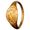Hellenistic 22k Gold Signet Ring with Ruler Bust, Greece, Circa 300 B.C.