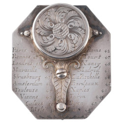 Early 18th Century Butterfield Style Silver Pocket Sundial By Chapotot