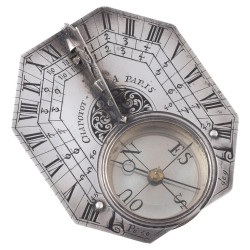 Early 18th Century Butterfield Style Silver Pocket Sundial By Chapotot