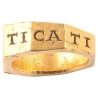 Roman Gold Octagonal Epigraphic Ring circa 3rd century A.D.