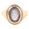 Rock Crystal Roman Intaglio Ring of Jupiter 2nd-3rd Century A.D.