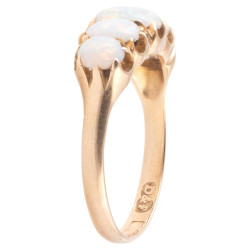 Antique Victorian 18ct Yellow Gold Opal Five Stone Ring UK Circa 1900