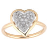 Gold Diamond Heart Diamond Ring