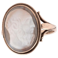 Gold and Hardstone Cameo Ring