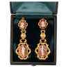 Pair of Mid-19th Century Shell Cameo Earpendants French