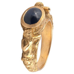 Neo Renaissance Gold And Sapphire Ring, Circa 1870's