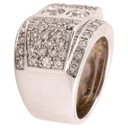 Two-Stone Diamond Cocktail Ring, circa 1940