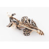 Antique Old Cut Diamond and Natural Pearl Brooch