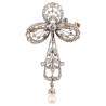 Early 1900s Platinum and Diamond Brooch / Pendant