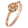 Old Cut Diamond Black Enamel and 18K Rose Gold Bangle, Circa 1880