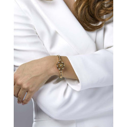 Old Cut Diamond Black Enamel and 18K Rose Gold Bangle, Circa 1880