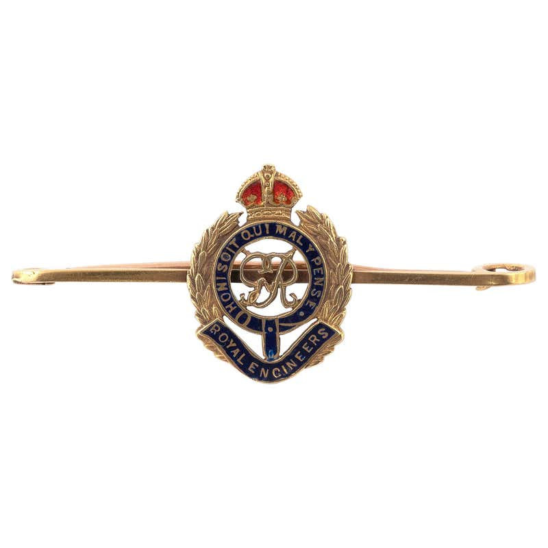Royal Engineers Enamel Regimental Brooch