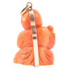 Vintage 18 Karat Yellow Gold Coral Buddha Charm Pendant