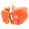 18 Karat Yellow Gold Coral Buddha Charm Pendant