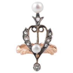 Pearl and Diamond Ring